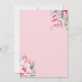 Paard 3e verjaardag roze bloemenmeisje zadel omhoo kaart (Achterkant)