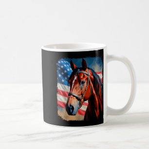 Paard 4 juli Patriottisch Paard Amerikaanse Vlag Koffiemok