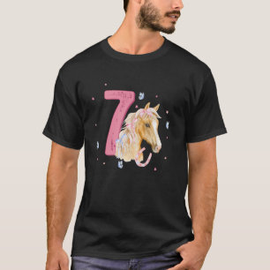 Paard 7e verjaardag Zeven verjaardag 7 jaar oud ve T-shirt