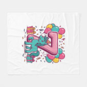 Paard 7e verjaardagsfeestje Schattig Pony Vectoron Fleece Deken (Voorkant (Horizontaal))