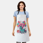 Paard 7e verjaardagsfeestje Schattig Pony Vectoron Schort (Gedragen)