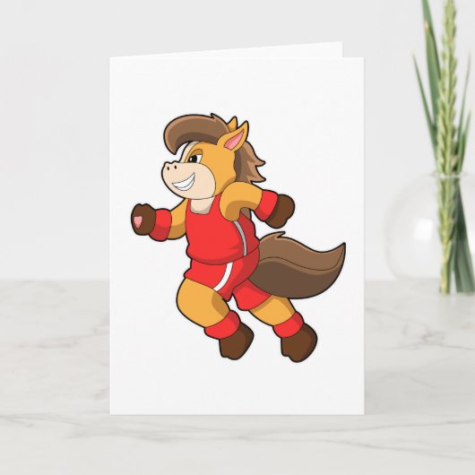 Paard aan het Rennen Kaart (Voorkant)