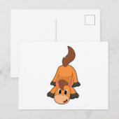 Paard aan het spelen briefkaart (Voorkant / Achterkant)