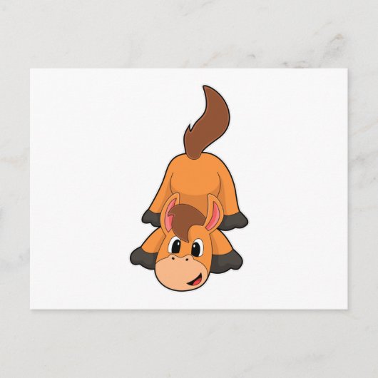 Paard aan het spelen briefkaart (Voorkant)