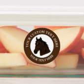 Paard Aangepaste Tekst Klassiek Icoon Logo  Labels (Aangebracht)