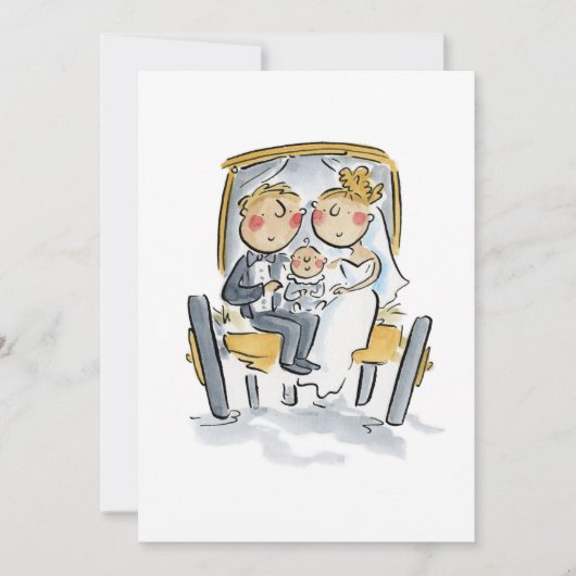 Paard achter de wagen kaart (Voorkant)