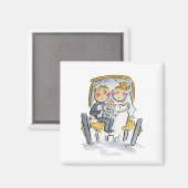 Paard achter de wagen magneet (Voorkant / Achterkant)