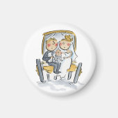 Paard achter de wagen spannen magneet (Voorkant)