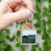 Paard achter hek sleutelhanger (Hand)