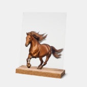 Paard Acryl Bord (Hoek)