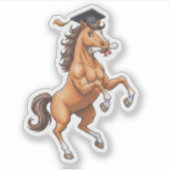 Paard Afstuderen Sticker (Voorkant)