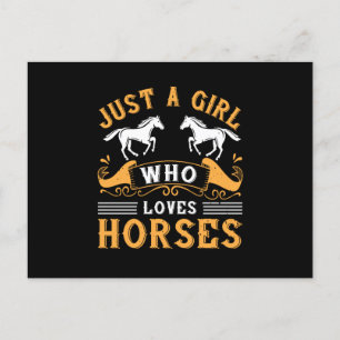 Paard - Alleen een meisje dat van paarden houdt Briefkaart