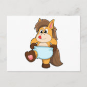 Paard als Baby met Luier Briefkaart (Voorkant)