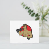 Paard als Bodybuilder met Dumbbell Briefkaart (Staand voorkant)