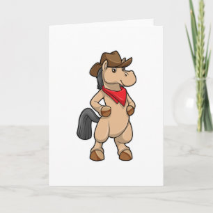 Paard als Cowboy Kaart