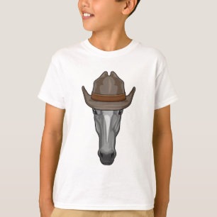 Paard als Cowboy met Hoed T-shirt