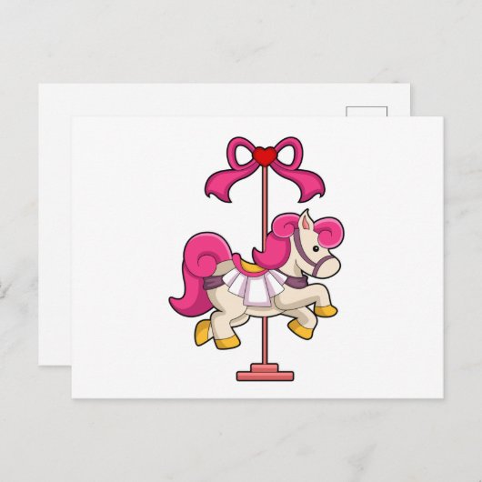 Paard als draaimolendraaimolpaard.PNG Briefkaart (Voorkant / Achterkant)