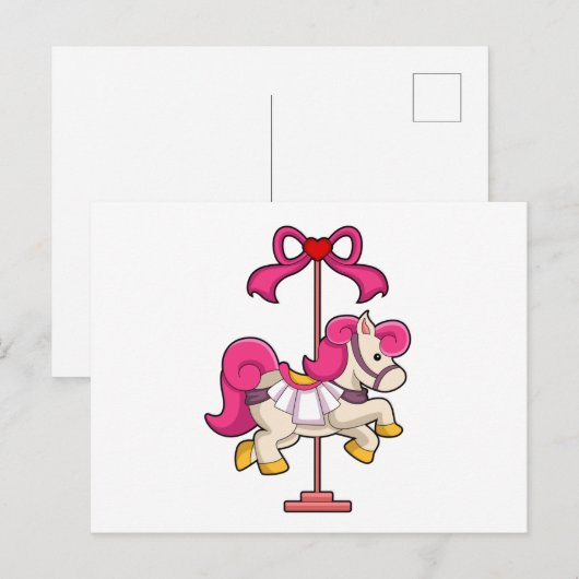 Paard als draaimolpaard.PNG Briefkaart (Voorkant / Achterkant)