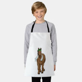 Paard als hardloper met handdoek schort (Gedragen)
