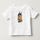 Paard als heer met vlinderdas kinder shirts (Voorkant)