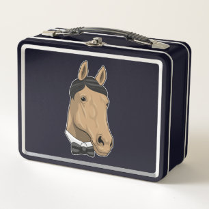 Paard als herenman met Bow stropdas