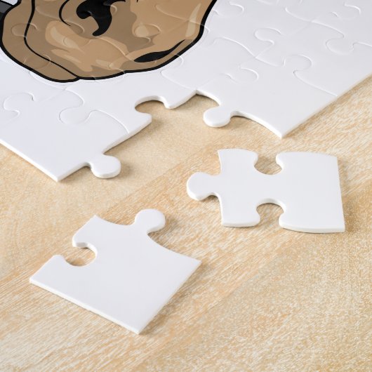 Paard als herenman met Bow stropdas Legpuzzel (Zijkant)