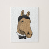 Paard als herenman met Bow stropdas Legpuzzel (Verticaal)