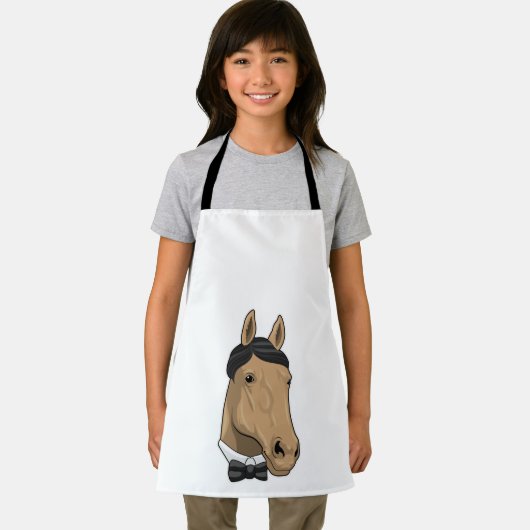 Paard als herenman met Bow stropdas Schort (Insitu)