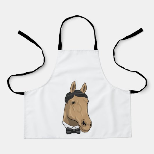 Paard als herenman met Bow stropdas Schort (Voorkant)