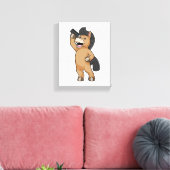 Paard als kapper met kam canvas afdruk (Insitu (Woonkamer))