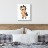 Paard als kapper met kam canvas afdruk (Insitu (Slaapkamer))
