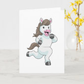 Paard als renner bij hardlopen kaart (Gele Bloem)