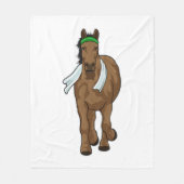Paard als Runner met handdoek Fleece Deken (Voorkant)