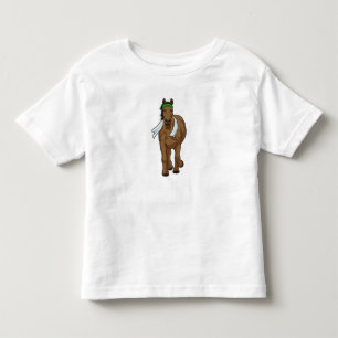 Paard als Runner met handdoek Kinder Shirts