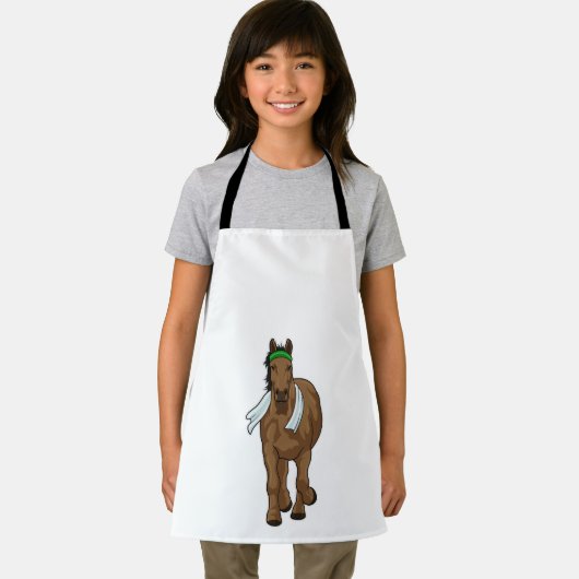 Paard als Runner met handdoek Schort (Insitu)