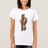 Paard als Runner met handdoek T-shirt (Voorkant)