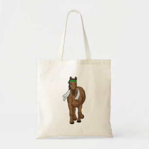 Paard als Runner met handdoek Tote Bag