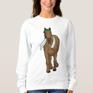 Paard als Runner met handdoek Trui