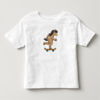Paard als Skater met Skateboard