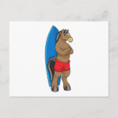Paard als surfer met surfplank briefkaart (Voorkant)