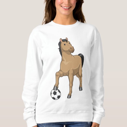 Paard als Voetballer met Voetbal Trui (Voorkant)