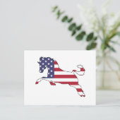 Paard "Amerikaanse vlag" Briefkaart (Staand voorkant)