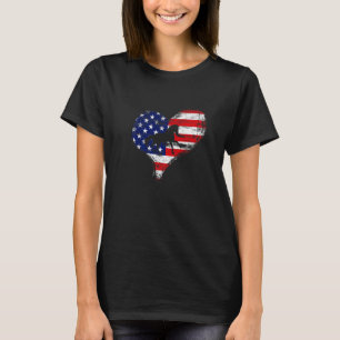 Paard Amerikaanse Vlag Hart USA Patriottische Prid T-shirt