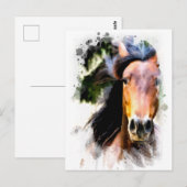 *~ Paard Artistiek Schilderen Equine AR22 Artsy Briefkaart (Voorkant / Achterkant)
