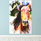 *~* Paard Artistieke Equine AR22 Artsy Canvas Prin (Insitu (Houten vloer))