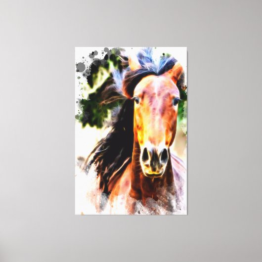 *~* Paard Artistieke Equine AR22 Artsy Canvas Prin (Voorkant)