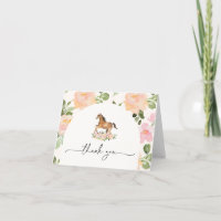Paard Baby shower bedankje