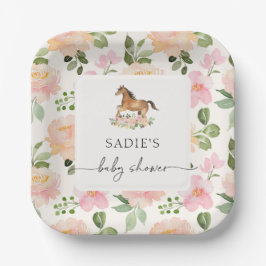 Paard Baby shower papier Borden Papieren Bordje