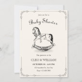  paard baby shower Uitnodiging (Voorkant)