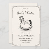 paard baby shower Uitnodiging (Voorkant / Achterkant)